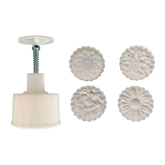 lanema Hand Pressure Fondant Moon Cake Mould Plastic Press Cookie Cutter Baking Tool