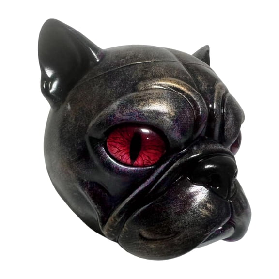 lanema Handcrafted Black Pugs Bust Sculpture Resins Decorative Figurine for Living Room