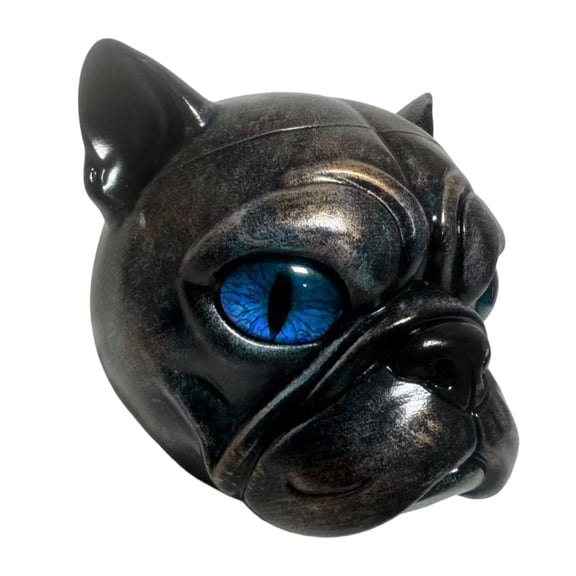lanema Handcrafted Black Pugs Bust Sculpture Resins Decorative Figurine for Living Room