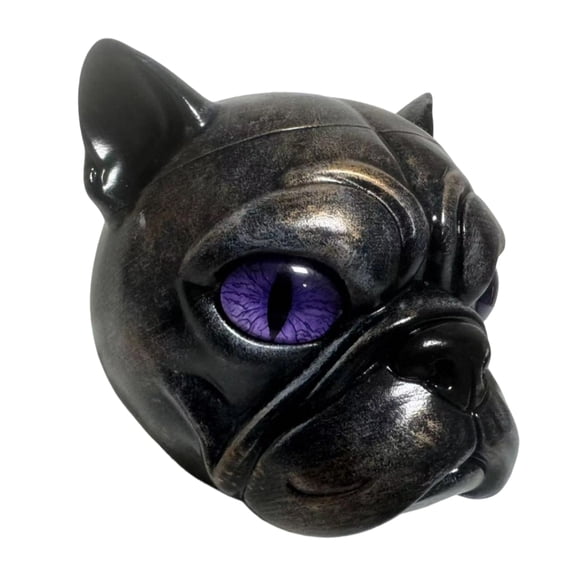 lanema Handcrafted Black Pugs Bust Sculpture Resins Decorative Figurine for Living Room