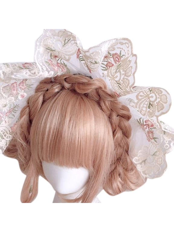 Handmade Lolita Folded Hat Tea Party Hat Sweet Bonnet Hat for Garden Parties