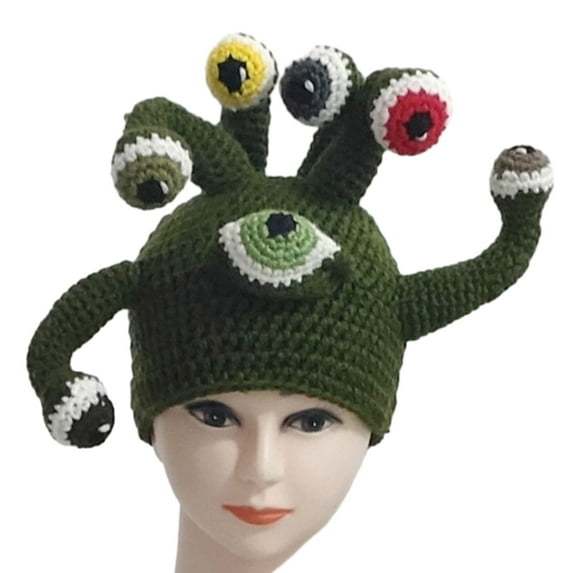 lanema Handmade Women Hat Y2K Cool Girl Beanie Pilling Resistant Novelty Octopus Hat