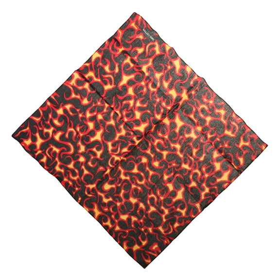 lanema Harajuku Biker Flame Fire Print Protective Multi-Use Seamless Square Scarf Motorcycle Hip-Hop Headband Bandana Neck Tie