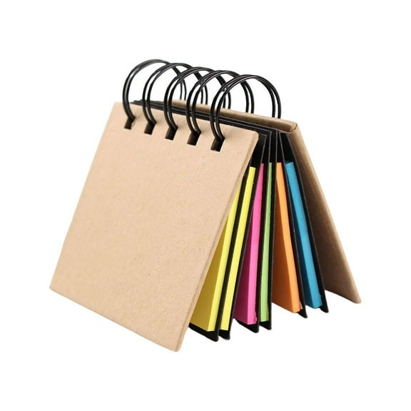 lanema Hard Covers Sticky Note Self-Adhesive Sticky Pad Spirals Notebook Combination Memos Pad Suitable for Office Workers