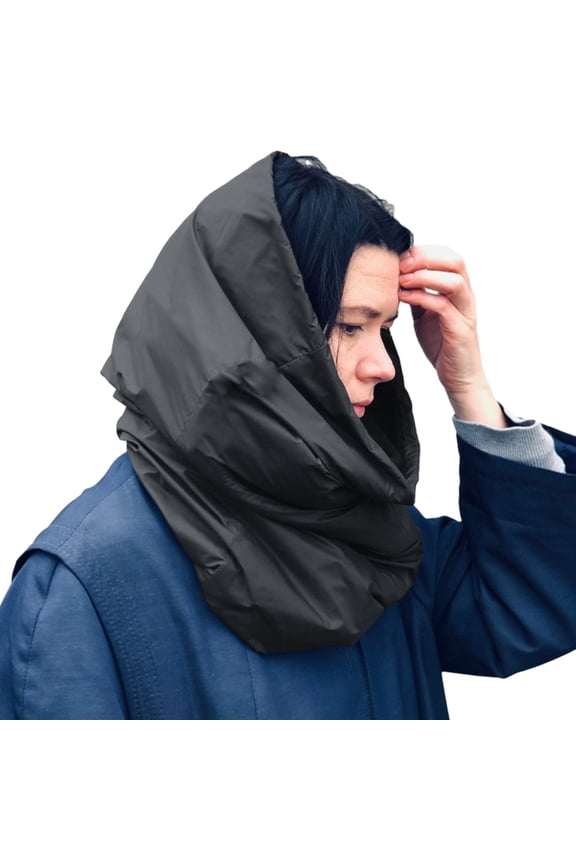 Headscarf Cap Female Down Hat Anti-Static Cycling Hat Women Warm Ear Flap Hat