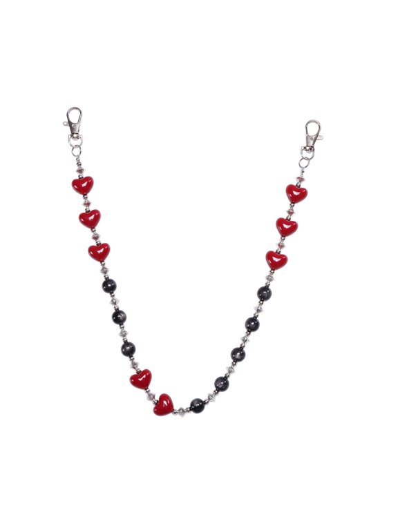 Heart Beaded Pants Chain Punk Theme Jeans Chain Waist Jewelry For Teens