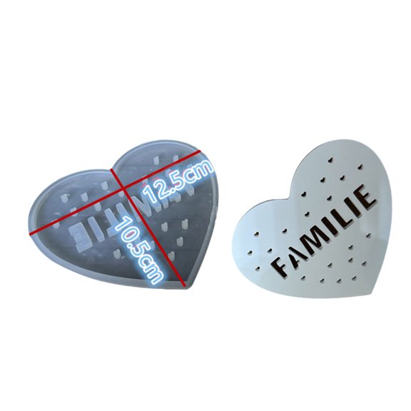 lanema Heart Shaped Plaster Mold Jewelry Making Silicone Accessory Creative Heart Mold Present for Crafting Enthusiasts