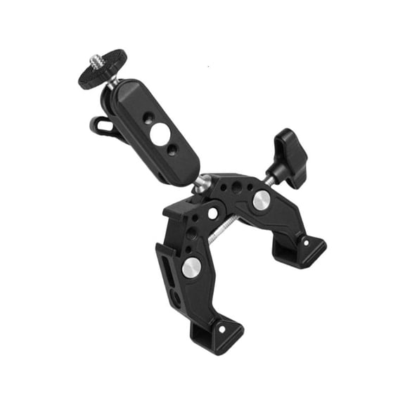 lanema Heavy Duty 3" Two Ball Head Magics Arm Clamp with Cold Shoe Mount 1/4" Thread for Phone Action Camera Desk Tripods Rigs Accessories