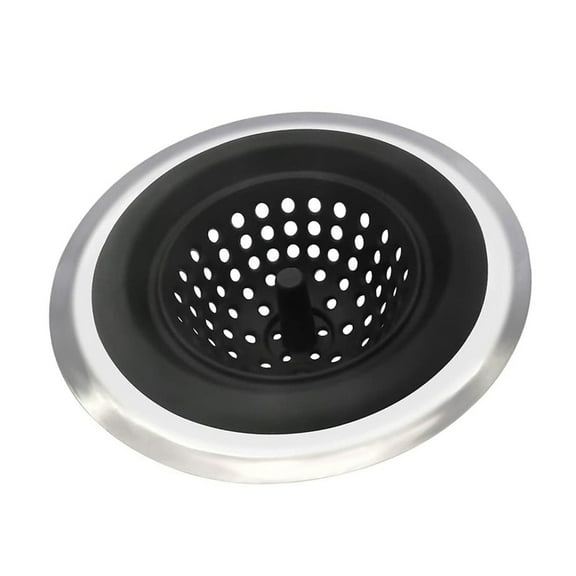 lanema High Performances Kitchen Sink Strainer Rubber & Steel Food Waste Catcher Easy to Use for Long Service Sewer Protections
