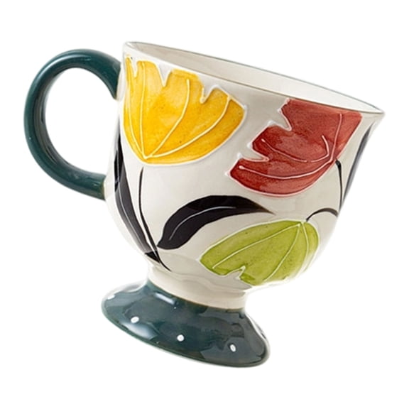 lanema High Quality Ceramic Mugs With Delicate Flower Carving Large 401~500Ml