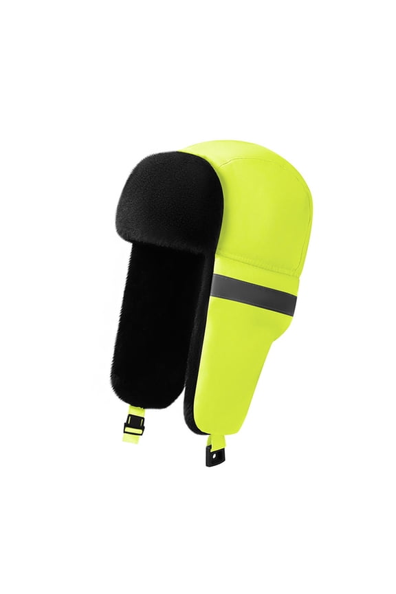 High Visibility Winter Hat With Soft Lining Durable Polyester Fabric For Nighttime Safety Comfort