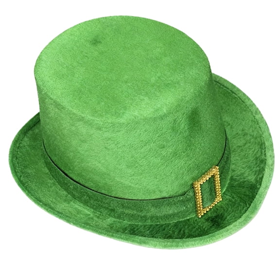 lanema Homburg Party Hat Green Leprechaun Top Hat Green Porkpie Hat for Boy Men Club Irish Holiday Accessories