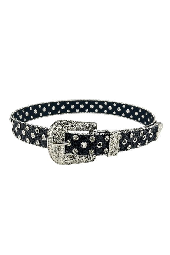 Hot Girl Waistband Western Gothic Style Glittered Belt Rhinestones for Jeans