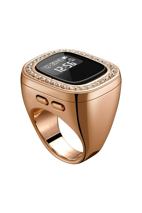 Intelligent Tasbeeh Finger Counter Rings with Large Display & Azan Alert Islamic Prayer Tracks Simple Operate for Muslims