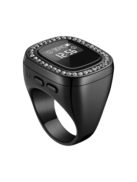 Intelligent Tasbeeh Finger Counter Rings with Large Display & Azan Alert Islamic Prayer Tracks Simple Operate for Muslims