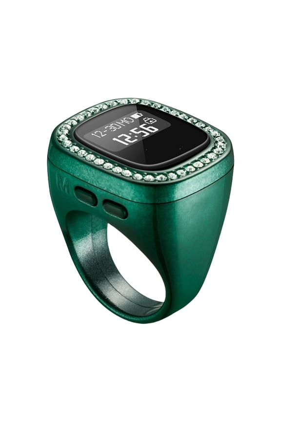 Intelligent Tasbeeh Finger Counter Rings with Large Display & Azan Alert Islamic Prayer Tracks Simple Operate for Muslims