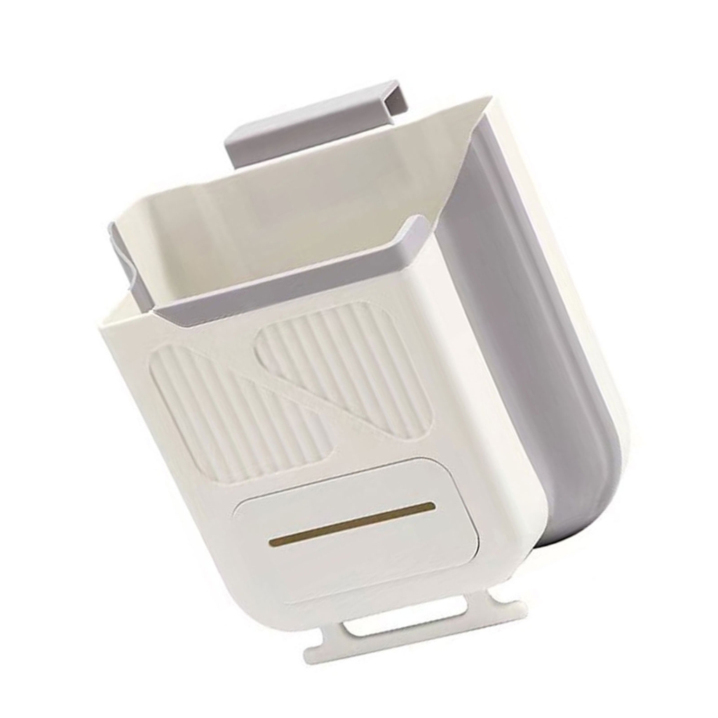 View of lanema Kitchen Cabinets Hangings Waste Bin Foldable Collapsible Trash ...