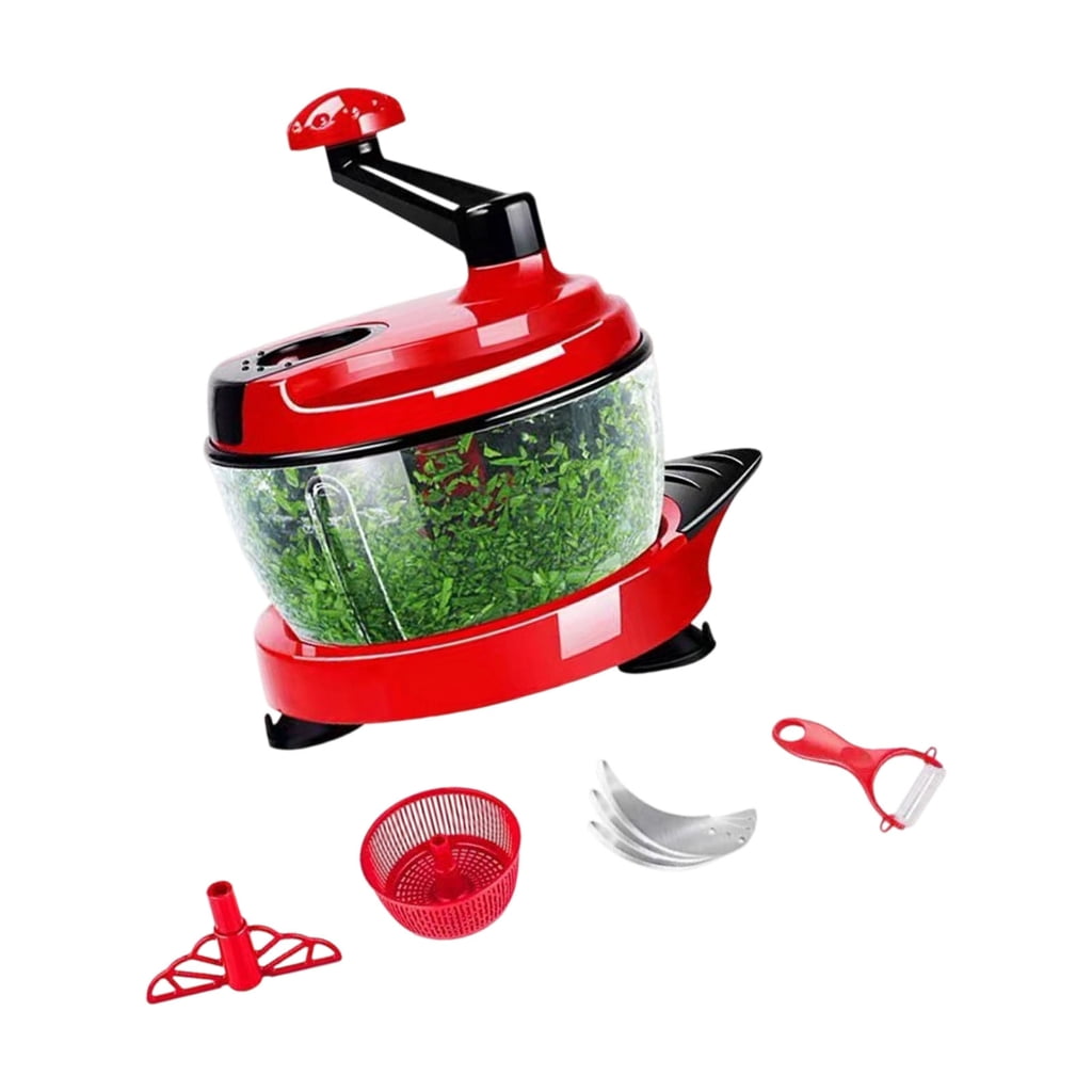 lanema Kitchen Manual Meat Grinder Vegetable Chopper With 402 Steel Food Processor with Clear Container Easy To Clean