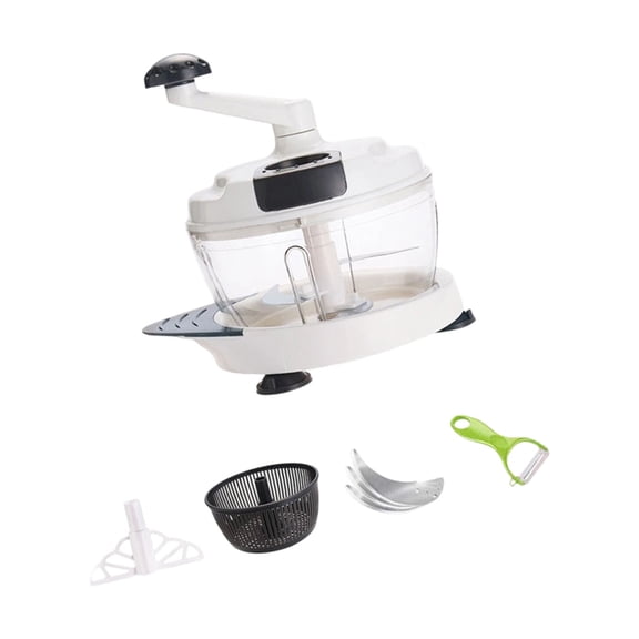 lanema Kitchen Manual Meat Grinder Vegetable Chopper With 402 Steel Food Processor with Clear Container Easy To Clean