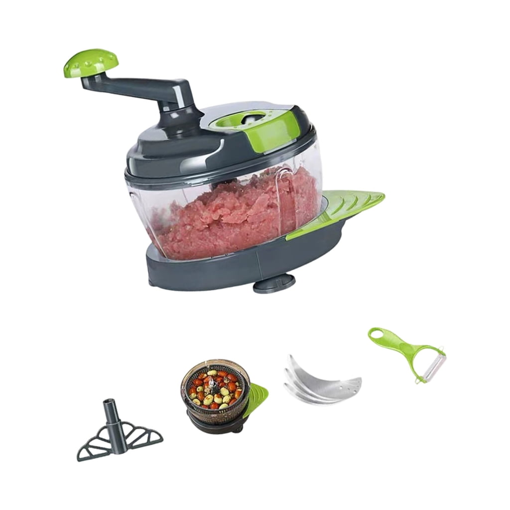 lanema Kitchen Manual Meat Grinder Vegetable Chopper With 402 Steel Food Processor with Clear Container Easy To Clean