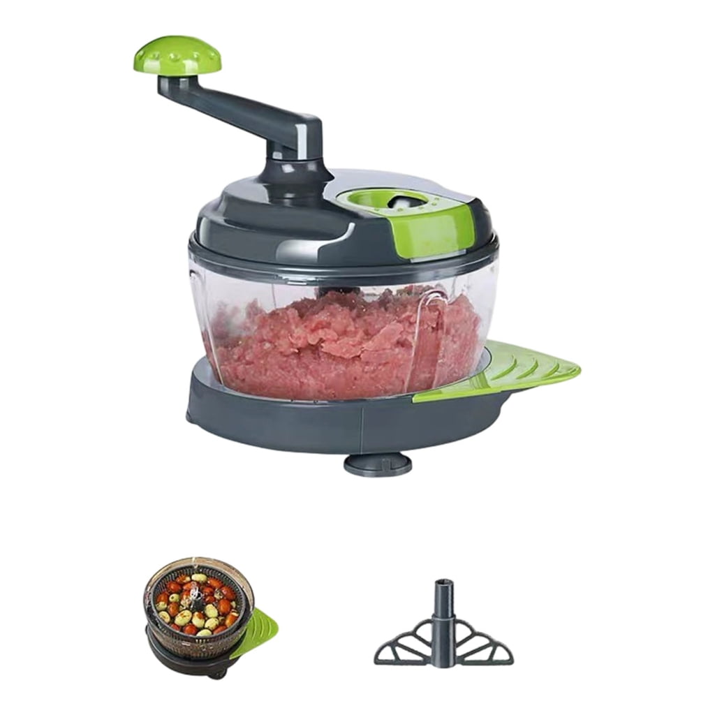 lanema Kitchen Manual Meat Grinder Vegetable Chopper With 402 Steel Food Processor with Clear Container Easy To Clean