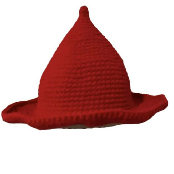 lanema Knit Witch Hat Festival Party Hat Women Wizard Hat Unisex Witchcap Costume Female Holiday Headdress
