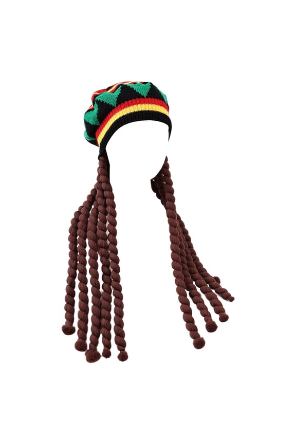 Knitted Braided Hair Hat Unisex Dreadlocks Hat Masquerades Party Headwear