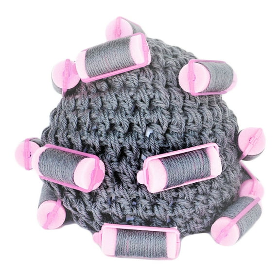 lanema Knitted Hair Roller Curlers Wig Hat Funny Housewife Landlady for Head Co