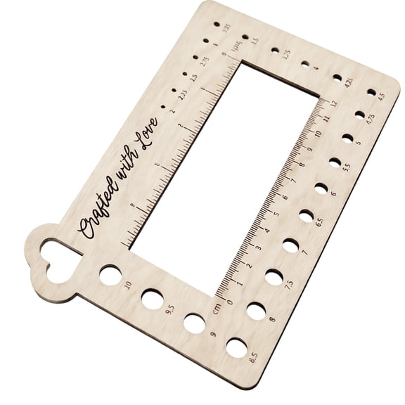 lanema Knitting Needle Size Check Wood Stitching Counter For Accurate Crafting Result