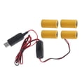 thumbnail image 1 of lanema LR14 C Battery Eliminators 97cm USB Power Supply Cable Replace 4 LR14 C Battery, 1 of 12
