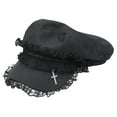 thumbnail image 1 of lanema Lace Hat for Women Cool Beret Hat 2000s Chauffeur Hat Elegant Newsboys Hat Crucifix Pendant Black Dome Painter Hat, 1 of 11