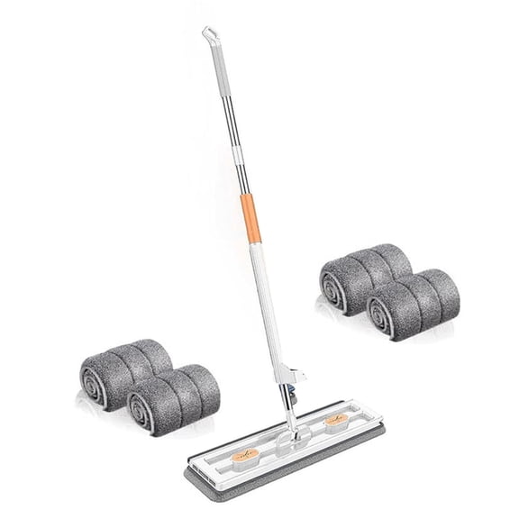 lanema Large Flat Mop Set Absorbent Cloth 360° Rotation with Microfibre Mop Pads