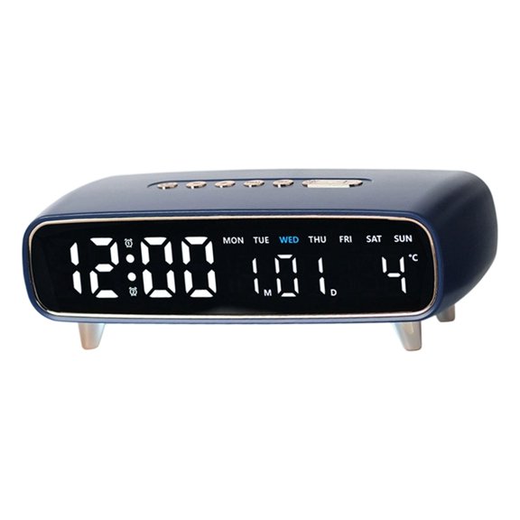 lanema Large Screen LED Digital Clock with Night Light Calendar Temperature and Moon Phase Display for Bedroom Living Room
