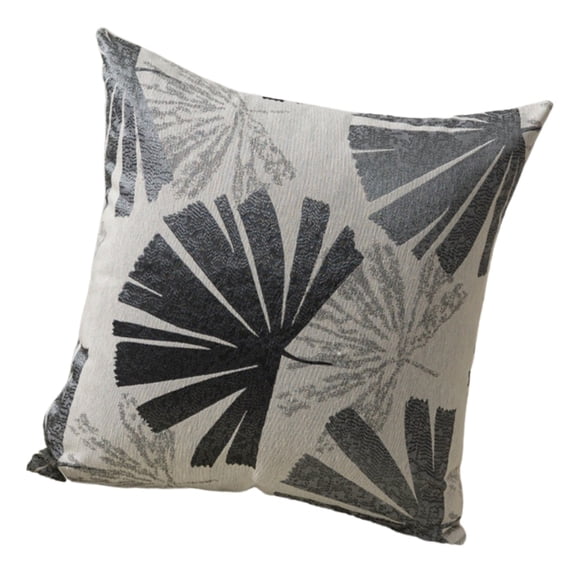 lanema Leaf Pattern Jacquard Throw Pillow Cover Wrinkle Resistant Soft Linen Hidding Zippers Cushion Case For Sofa Chair Decors