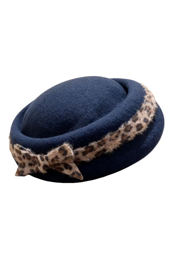 Leopard Print Bows Hairpin Fascinator For Women Stylish Headpiece Hat Hair Clip