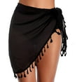 thumbnail image 1 of lanema Lightweight Beach Cover Up Multifunction Headscarf Butt Wrap Skirt with Fringes Detail for Summer Getaways, 1 of 13