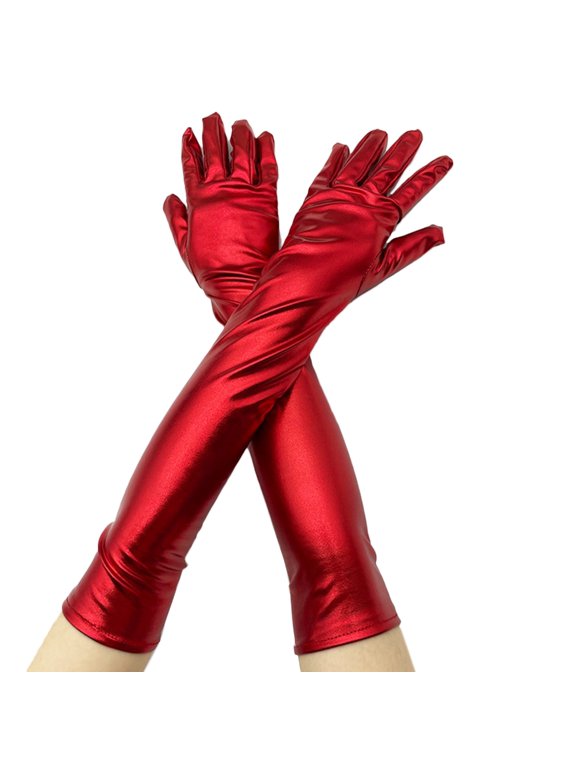 Long Punk Gloves Pole Dance Gloves Dance Gloves Long Faux Gloves Women