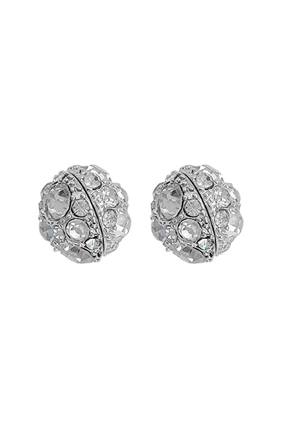 Magnetic Stud Earring Punk Non Piercing Inlaid Zircon Round Clip on Earrings Statement Jewelry Cartilage Earring Stud