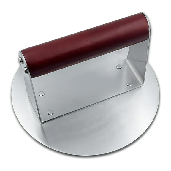 lanema Manual Hamburger Press With Beechwood Handle And Stainless Steel Base For Kitchen