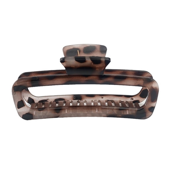 lanema Matte Hair Clip for Heavy Hair Leopard Print Rectangle Claw Clip Women Strong Hold Plastic Accessories