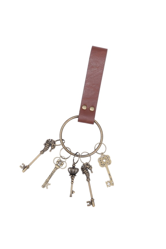Medieval Keyring Cosplay Black Jewelry Belt Cosplay Industrial Age LARP Cosplay for Costume Photography Props