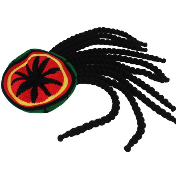 lanema Men Women Novelty Dreadlocks Wig Hat Reggae Jamaican Style Crocheted Knitted Bea