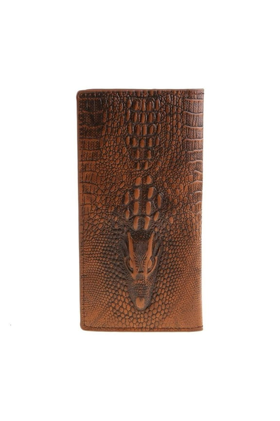 Men's 3D Alligator Wallet Bifold ID Card Holder Purse for Case Long Clutch Billf