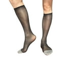thumbnail image 1 of lanema Men's Formal Suit Socks Fashionable Fine Striped Dress Socks for Office Outfit, 1 of 21