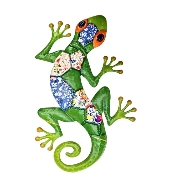 lanema Metal Geckos Wall Decors,Hanging Metal Lizards Outdoor Indoor Decors Ornament