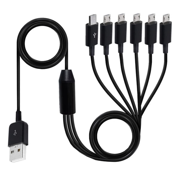 lanema Micro USB Splitter Cable, USB A 2.0 to 6 Micro USB Data Sync Charing Cable