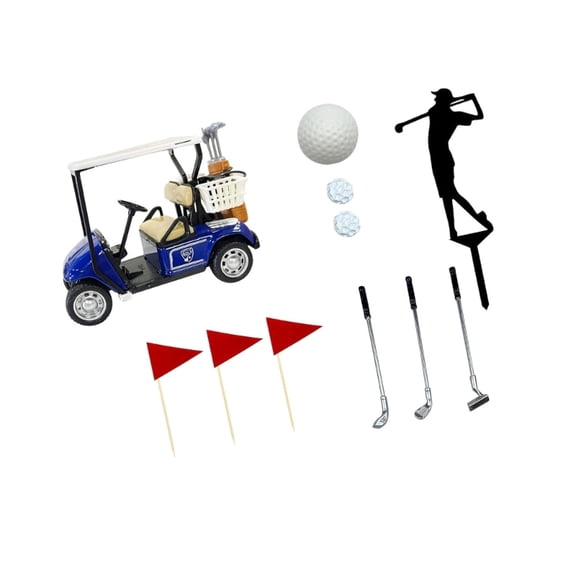lanema Miniature Golfing Standard Cake Decoration Golfers Party Materials Plastic Decoration