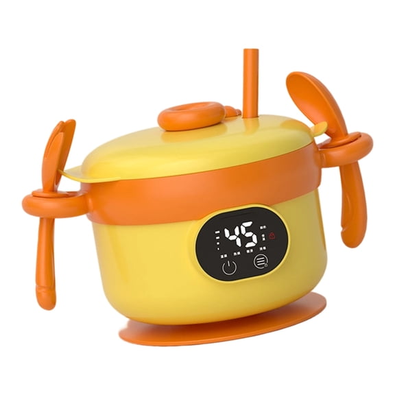 lanema Miniature Portable Charging Bowl For Kids Meals Food Warmer with Intelligent Warming Technology And Silicone Base