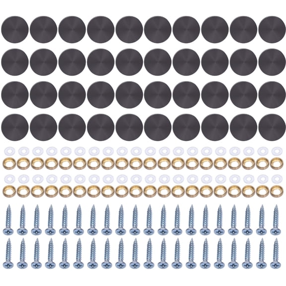 lanema Mirror Screws with Steel Caps Mirror Fasteners with Decorative Caps for Home Use