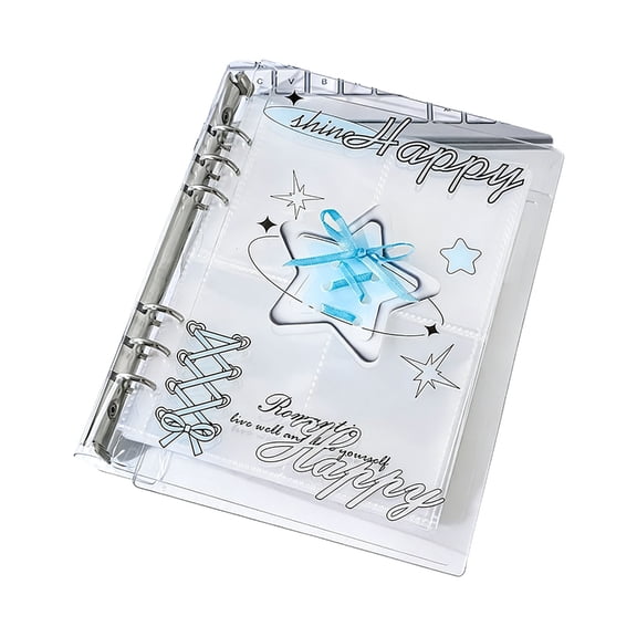 lanema Modern Bowknot Design Picture Album 6Rings Acrylic Binder Cover with 20 Page